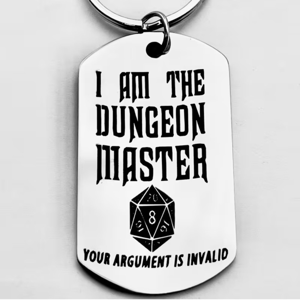 3/$25 I Am The Dungeon Master Dungeons and Dragons Stainless Steel Keychain NEW
